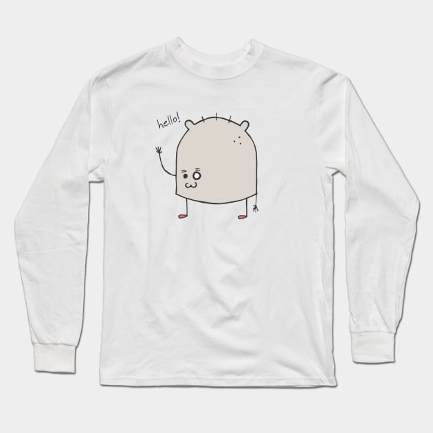 Marshmallow Bear Long Sleeve T-Shirt by Riido6